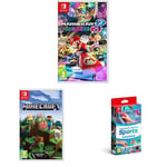 Nintendo Switch Sports (Nintendo Switch) + Mario Kart 8 Deluxe (Nintendo Switch) + Minecraft (Nintendo Switch)