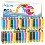 30 cartouches d'encre Jumao compatibles pour Epson WorkForce-WF 3620DWF