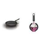 Ninja ZEROSTICK Classic Cookware 20cm Frying Pan, Non-Stick, Long Lasting Aluminium Frying Pan & Tefal Ideal Mini One Egg Wonder Non-Stick Frying Pan, 12 cm, Non Induction, Black