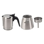 304 Stainless Steel Moka Pot 4-6 Cups Induction Coffee Maker With TD