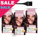 L'Oreal Casting Creme 423 Chestnut Brown Ammonia Free Hair Color Value Pack of 3
