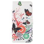 Fodral Till Samsung Galaxy A8 2018 - Fjärilar & Blommor