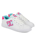 DC Shoes Femme Chelsea Basket, White Crazy Pink Blue, 42 EU
