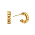 ChloBo GEH3447 In Bloom RUFFLE Huggie Hoops - Gold Plated Jewellery