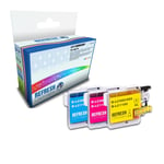 Refresh Cartridges 3 Colour Pack LC1100/C980 Ink Compatible With Brother Printer