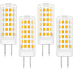 4-pack 9W GY6.35 sockel LED-lampa AC/DC 220V varmvit 3000K motsvarande 9W halogenersättningslampa [Energiklass A+]