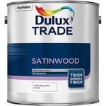 Dulux Trade Satinwood Paint 2.5L Solvent Based Satin Finish Pure Brilliant White