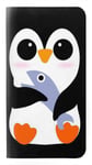 Innovedesire Cute Baby Penguin Etui Flip Housse Cuir pour Motorola Moto X4