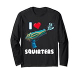 Funny Water Gun I Heart Squirters Funny I Love Squirters Long Sleeve T-Shirt