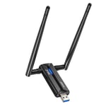 WiFi 6E USB 3.0 Wireless Network Card 2.4GHz 5GHz 6GHz AX5400 Dual 6dBi Antenna