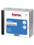 Hama Standard CD Double Jewel Case pack of 5 transparent/black