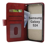Zipper Standcase Wallet Samsung Galaxy S24 5G (SM-S921B/DS) (Röd)