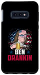 Coque pour Galaxy S10e Ben Drankin 4 juillet Ben Franklin USA Flag
