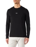 BOSS Mens TChark Stretch-Cotton Regular-fit T-Shirt with Contrast Logo Black