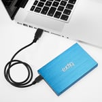 Bipra 100GB 2.5 inch USB 3.0 NTFS Portable Slim External Hard Drive - Blue