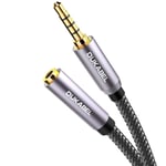 Dukabel 3.5mm Male to Female Audio Jack Extension Cable, TRRS 4-Pole Headphone Cable With The Microphone Function of The Headset. (16 Feet / 5 Meters)
