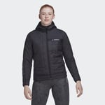 Women’s Adidas Terrex Multi Insulated Hooded Jacket Coat Black Size Medium 12-14