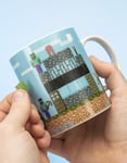 Bygg en nivåmugg - licensierad Minecraft-mugg med klistermärken 325 ml