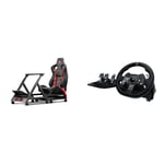 Next Level Racing Gttrack Simulator Cockpit - Not Machine Specific & Logitech G920 Driving Force Racing Wheel and Floor Pedals, Real Force Feedback, Stainless Steel Paddle Shifters, Black