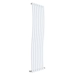 Hudson Reed Revive Wave Designer Vertical Radiator 1785 x 413mm High Gloss White