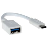 TECHGEAR Type C USB 3.1 OTG Adapter Cable Compatible with Sony Xperia 1 II, 10 II, Xperia 5, Xperia 10, XZ3, XZ2, XZ2 Premium, XA2 Ultra, XA1, XZ Premium, etc. USB C to USB Female Host Adapter WHITE