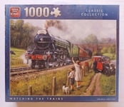 King Classic Collection Watching The Trains 1000 Piece Jigsaw Puzzle NEW BNIB