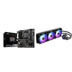 MSI B550M PRO-VDH mATX Motherboard with MSI MAG CORELIQUID 360R CPU AIO Cooler '360mm Radiator, 3x 120mm ARGB PWM Fan, Adjustable ARGB CPU Mount, MSI Center Supported, Intel and AMD'