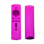 RK-HYTQWR Silicone Protective Cover Case Shell For Amazon Fire Tv Stick 4K Remote Control,Remote Control Protective Cover,Purple
