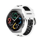 SIKAI CASE - Replacement Silicone Band Compatible with Huawei Watch GT 2e Smart Watch, Quick Release Adjustable Strap, Waterproof Breathable Classic Sport Wrist Bracelet Accessory (White Black)