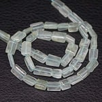 World Wide Gems Beads Gemstone Aquamarine Smooth Polished Rectangle Chiclet Gemstone Loose Craft Beads Strand 13 inch Long 6mm 9mm Code-HIGH-27423