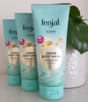 3 x 200ml Fenjal Creme Body Wash Natural Oil Iconic Fragrance