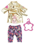 BABY born Happy Birthday Coat 43 cm - Glitzy Gold Design - Easy for Small Hands, Creative Play Promotes Empathy & Social Skills, For Toddlers 3 Years & Up - Includes Jacket, Trousers & Hanger