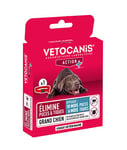 Vetocanis - Collier Anti-Puces Chien de Grande Taille 50 cm - Contre les Puces 10 Mois et Tiques 6 Mois - Traitement à Usage Vétérinaire pour Toutes Races et Tous Âges - Rouge