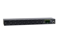 Inter-Tech SW-1681 - Kraftdistributionsenhet (kan monteras i rack) - Ethernet - ingång: IEC 60320 C20 - utgångskontakter: 8 (power IEC 60320 C13) - 19