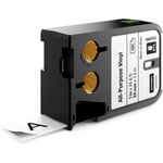 DYMO XTL -vinyltejp 24 mm x 7 m, svart med vit botten