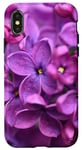 Coque pour iPhone X/XS Fleur lilas violet rose