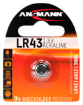Ansmann alkaliskt knappbatteri LR43 1.5V