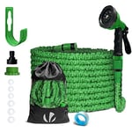 VOUNOT Flexible Garden Hose 50FT Expandable Magic Water Hose Pipe with 10 Modes Water Spray Nozzles, Green