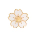 Brosch - Blomma - Vit Vit