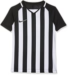 Nike Kids Striped Division III Short Sleeve Top - Black/White/White/Black, Large