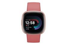 Fitbit Versa 4 - kopparros - smart klocka med band - rosa sand