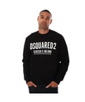 Dsquared2 Mens Sweatshirt in Black Cotton - Size X-Large