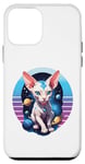 Coque pour iPhone 12 mini Chat Sphynx sans poils volant dans l'espace Animal amoureux