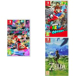 Nintendo Switch Games Starter Pack: Super Mario Odyssey with The Legend of Zelda: Breath of the Wild, Mario Kart 8 Deluxe