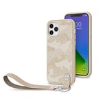 Moshi Altra Wrist Strap Case Compatible with iPhone 12 Pro/iPhone 12 Case, Detachable Quick-release Wrist Strap, Non-slip Frame, Responsive Button Compatible with 6.1" iPhone 12 Pro/12, Sahara Beige