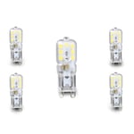 JANDEI- Lot de 5 Ampoules LED G9 Dimmables 2,5W 4000K, ampoule halogène pour les ampoule four, les lampes de plafond,les lampes murales, l'éclairage d'armoire et ainsi de suite