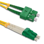 Qoltec 54037 câble de Fibre Optique 3 m SC/APC LC/APC Jaune