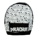 Official Pokemon Pikachu Boys Roxy School Backpack Rucksack Black White Bag