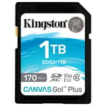 KINGSTON – 1TB SDXC Canvas Go Plus 170R C10 UHS-I U3 V30 (SDG3/1TB)