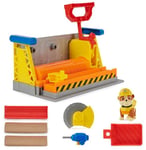 Rubble and Crew, Rubble’s Workshop Playset, Construction Toys with Kinetic Build-It Sand and Rubble Action Figure, Kids’ Toys for Boys and Girls Aged 3+